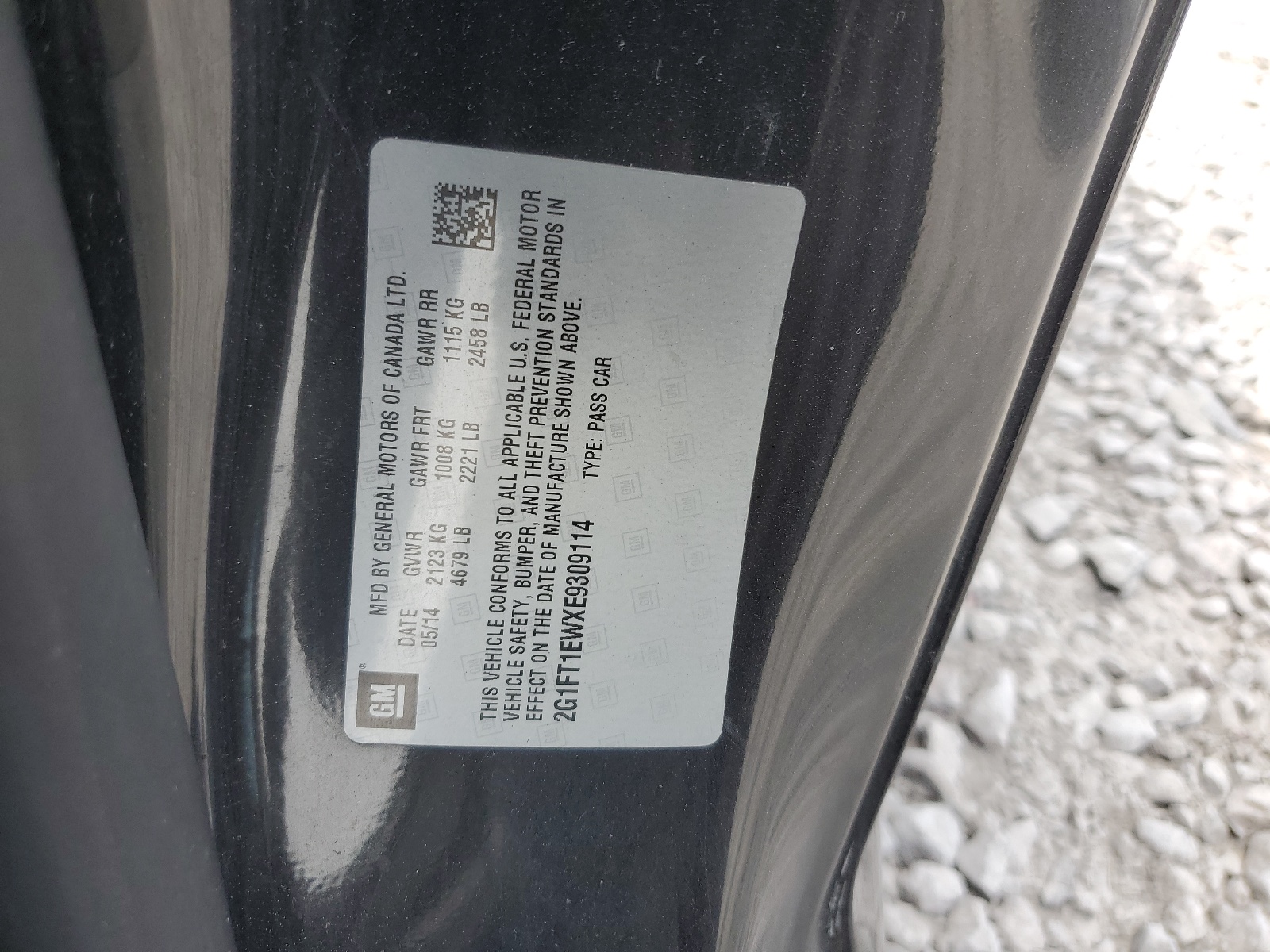 2G1FT1EWXE9309114 2014 Chevrolet Camaro 2Ss