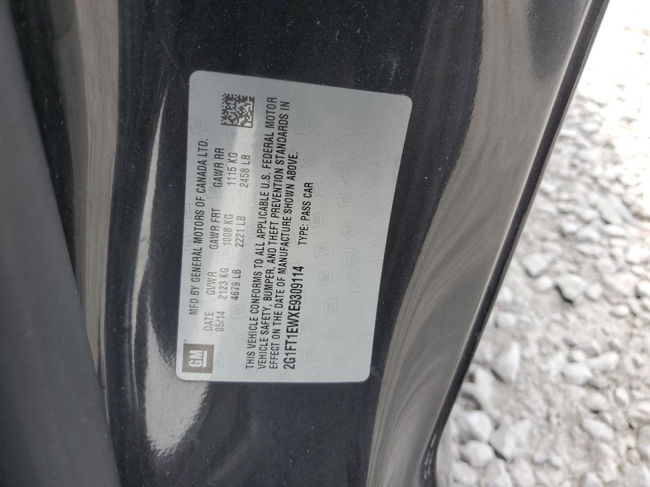 2014 Chevrolet Camaro 2Ss VIN: 2G1FT1EWXE9309114 Lot: 63206174