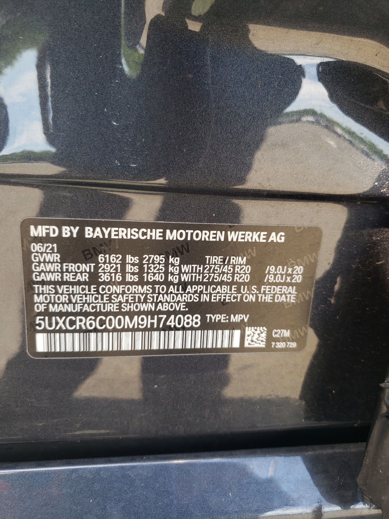 5UXCR6C00M9H74088 2021 BMW X5 xDrive40I