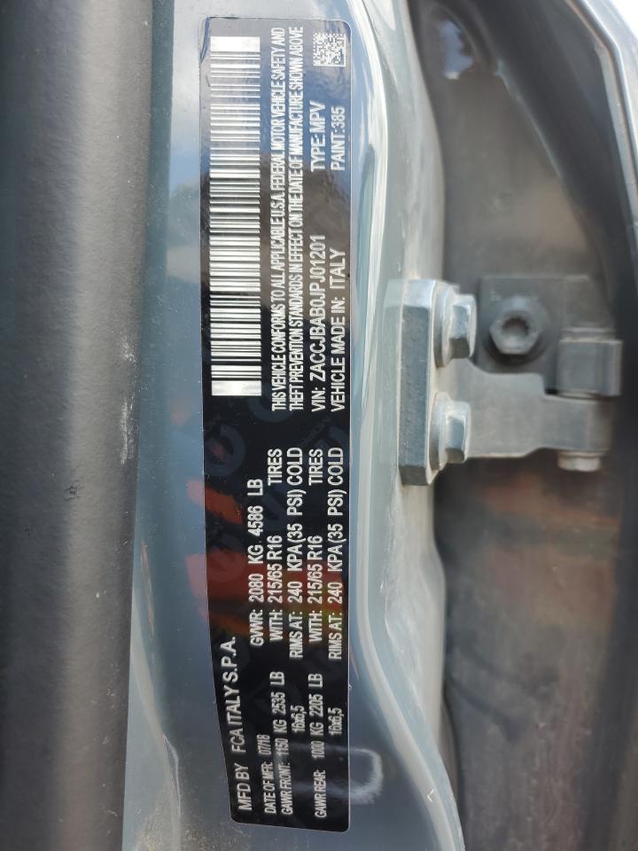 2018 Jeep Renegade Sport VIN: ZACCJBAB0JPJ01201 Lot: 62482044