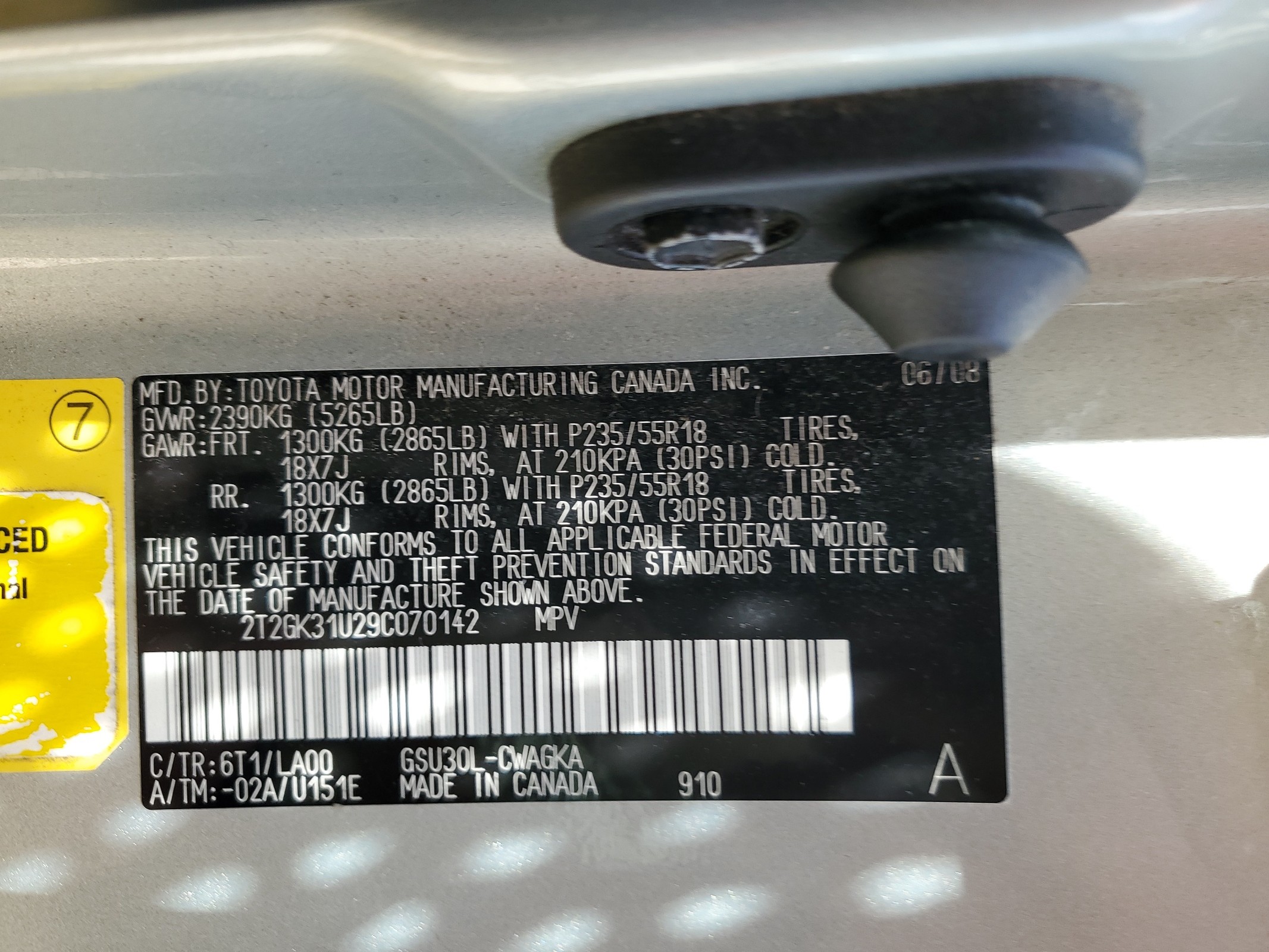 2T2GK31U29C070142 2009 Lexus Rx 350