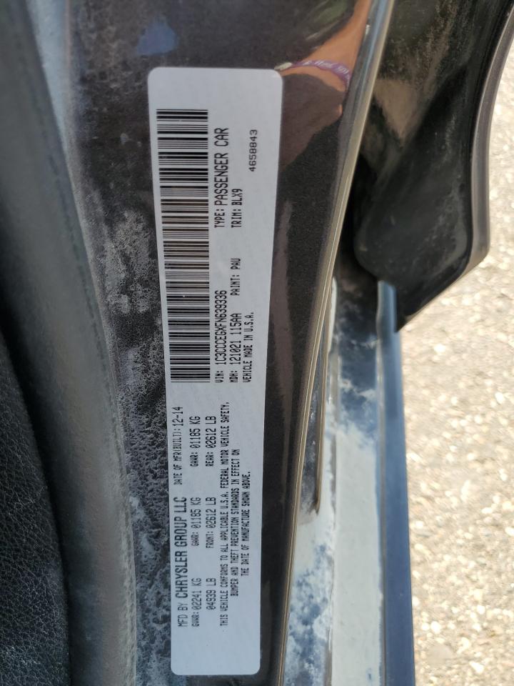 2015 Chrysler 200 C VIN: 1C3CCCEGXFN639336 Lot: 63507734