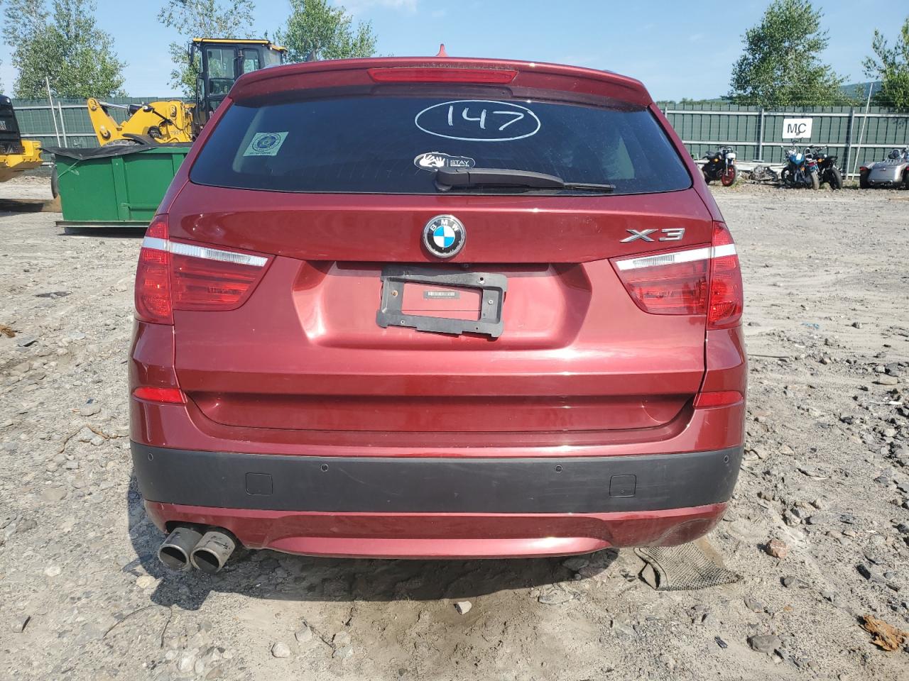 2014 BMW X3 xDrive28I VIN: 5UXWX9C52E0D25761 Lot: 61955874