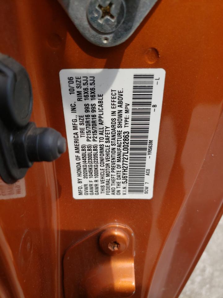 2007 Honda Element Ex VIN: 5J6YH27727L002863 Lot: 64027654