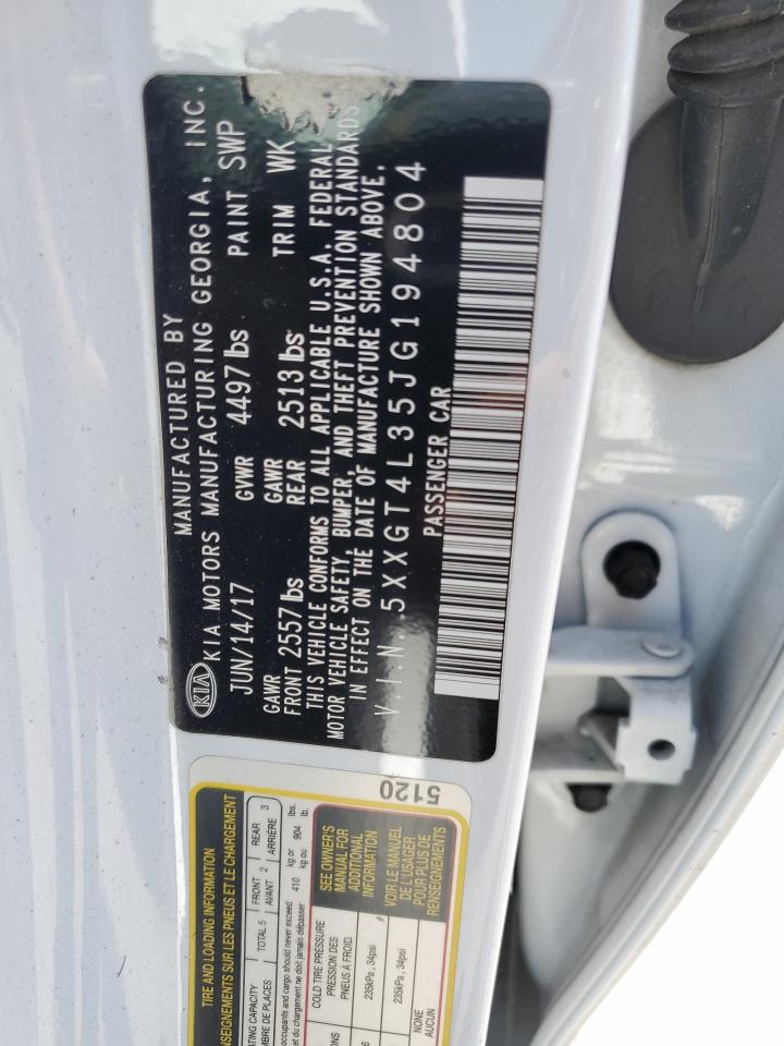 2018 Kia Optima Lx VIN: 5XXGT4L35JG194804 Lot: 62555264