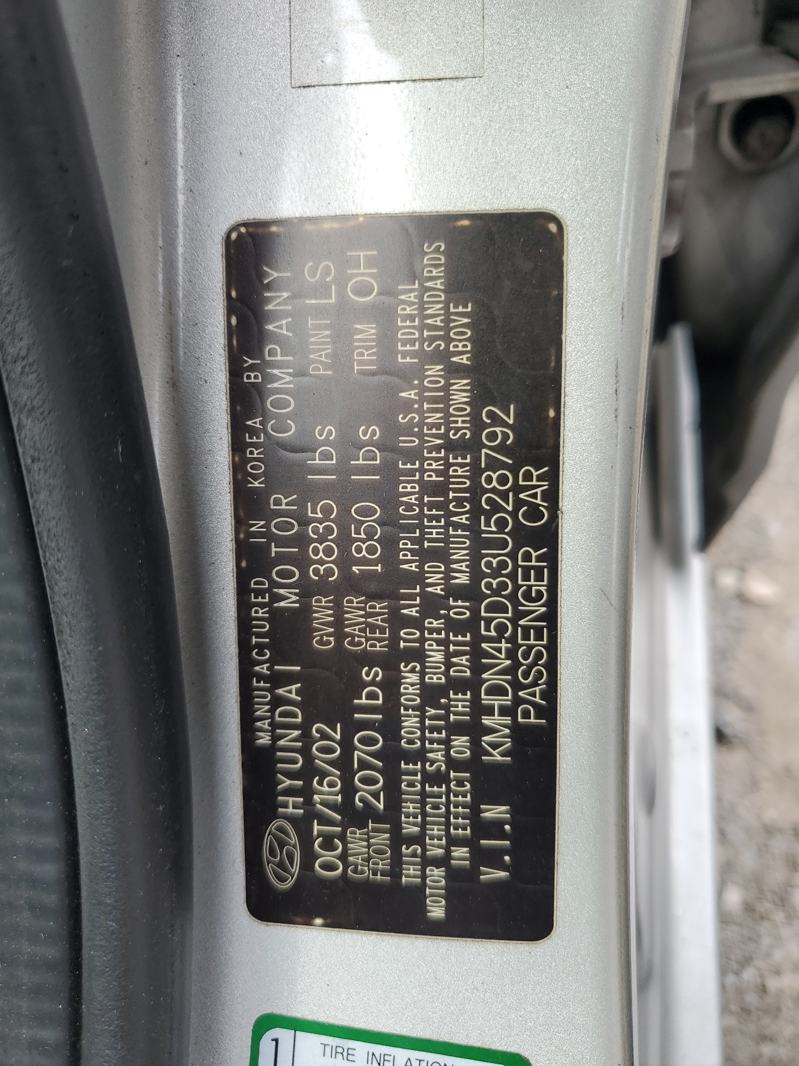 KMHDN45D33U528792 2003 Hyundai Elantra Gls