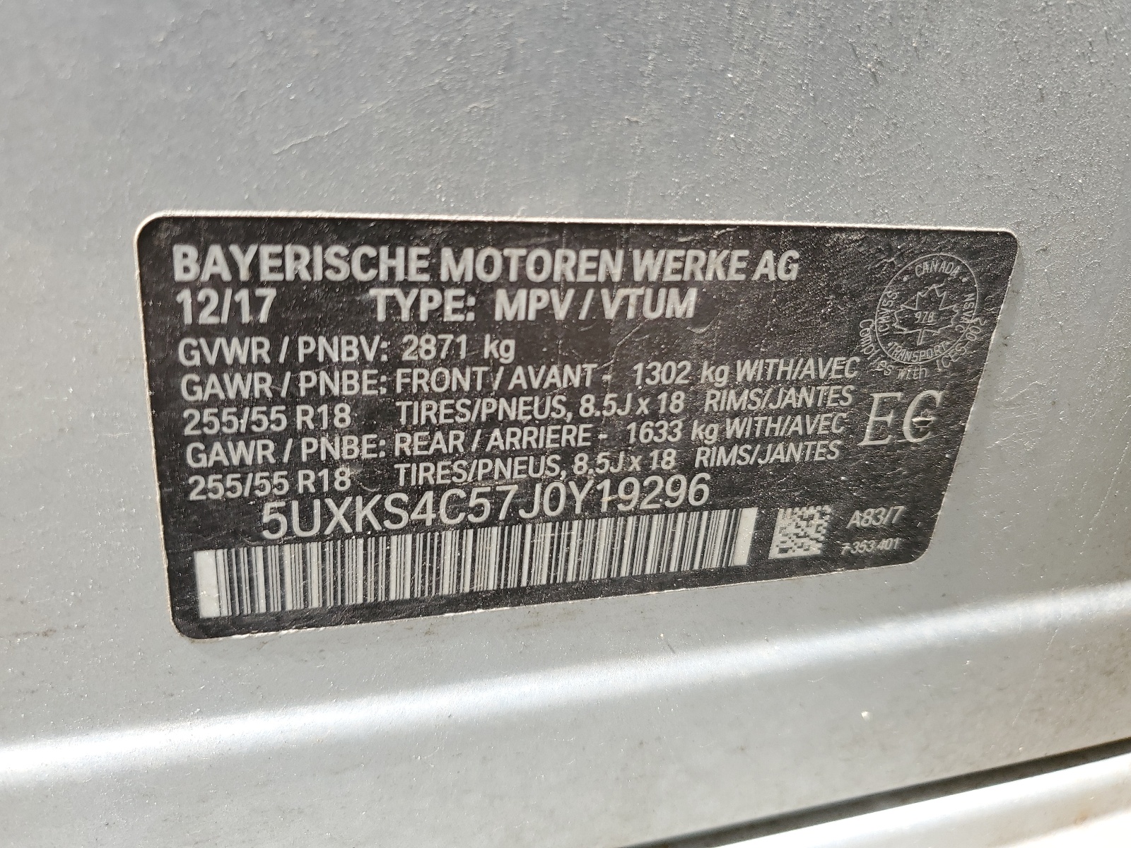 5UXKS4C57J0Y19296 2018 BMW X5 xDrive35D