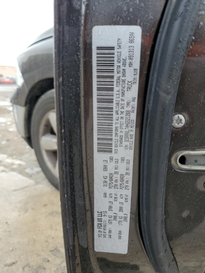 2017 Ram 1500 Slt VIN: 3C6RR6LT0HG521269 Lot: 64006754