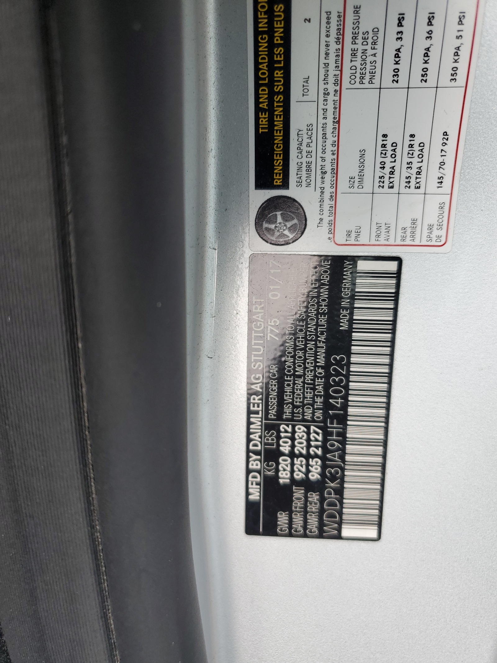 WDDPK3JA9HF140323 2017 Mercedes-Benz Slc 300