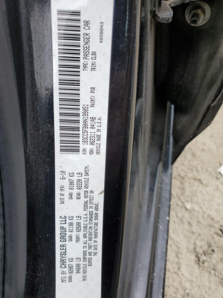 2010 Dodge Avenger R/T VIN: 1B3CC5FB0AN199051 Lot: 63127744