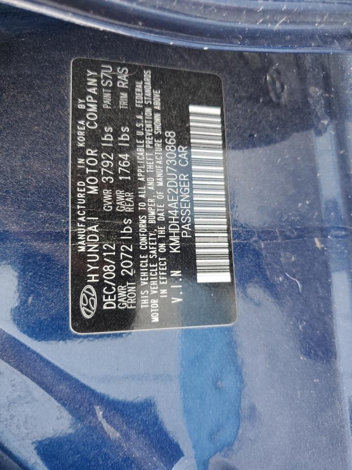 2013 Hyundai Elantra Gls VIN: KMHDH4AE2DU730868 Lot: 63930044