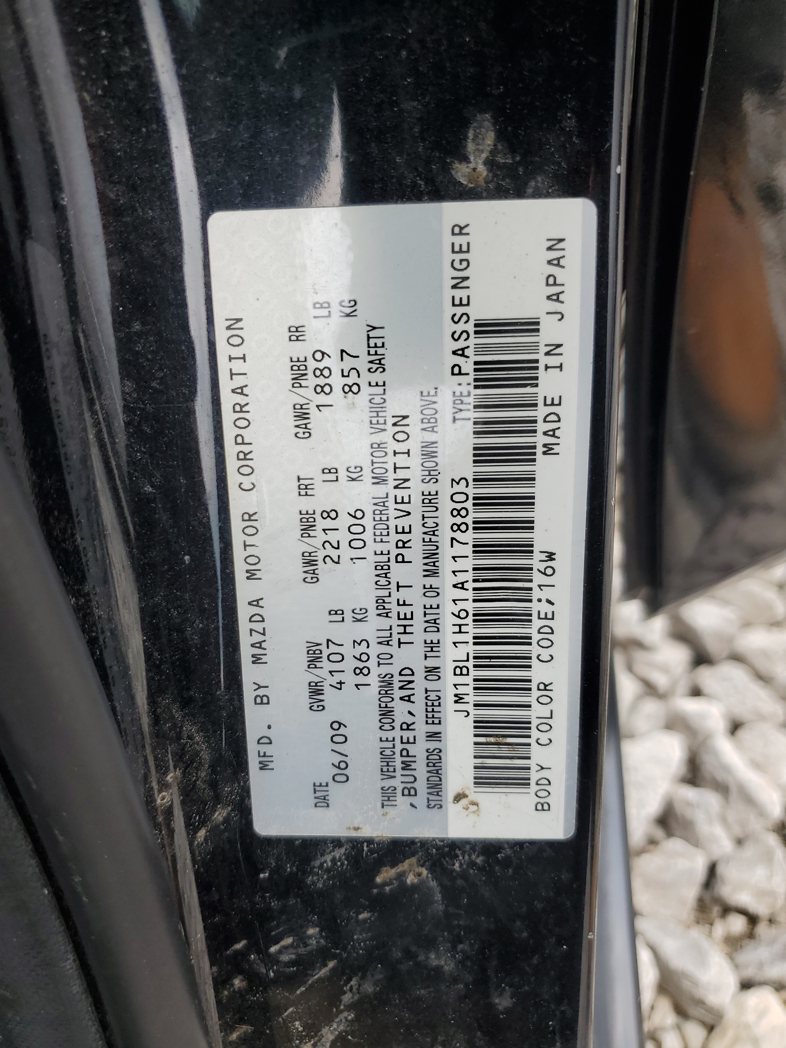 JM1BL1H61A1178803 2010 Mazda 3 S