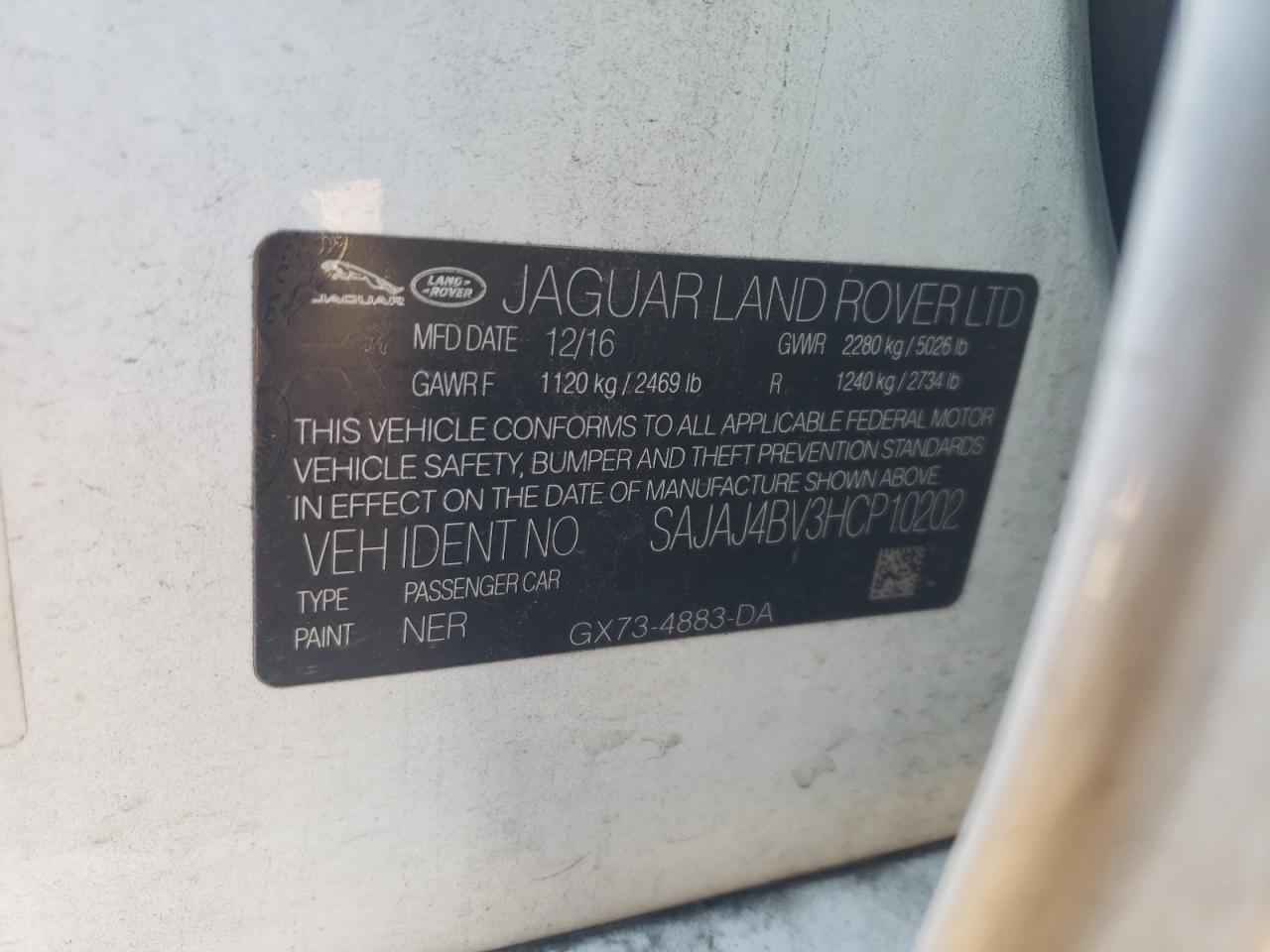 2017 Jaguar Xe Premium VIN: SAJAJ4BV3HCP10202 Lot: 63594024