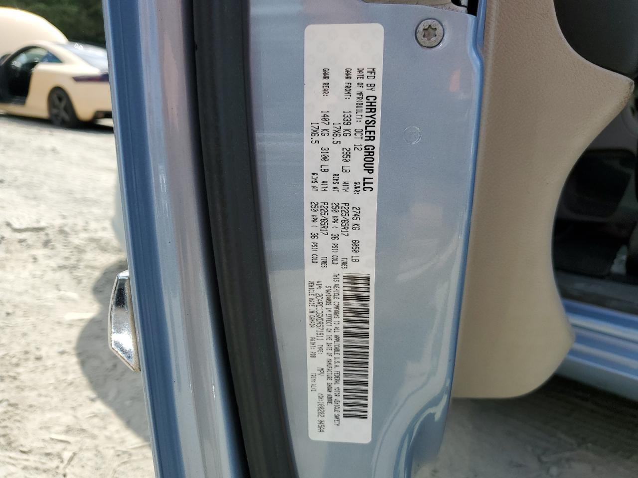 2013 Chrysler Town & Country Touring L VIN: 2C4RC1CGXDR571911 Lot: 62559684