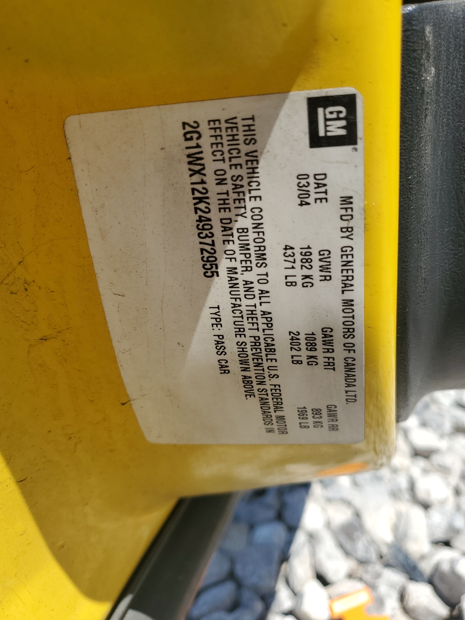 2G1WX12K249372955 2004 Chevrolet Monte Carlo Ss