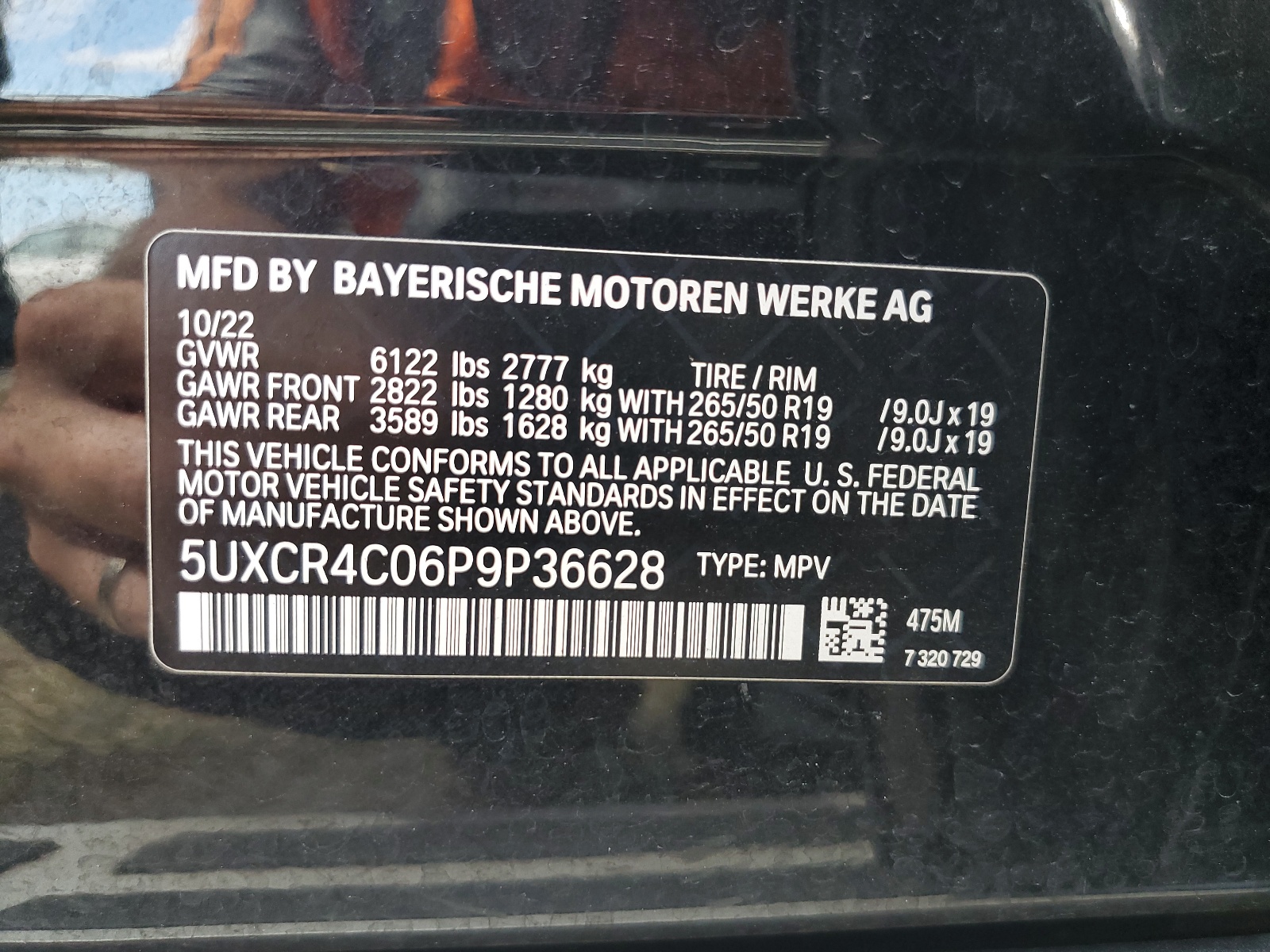 5UXCR4C06P9P36628 2023 BMW X5 Sdrive 40I