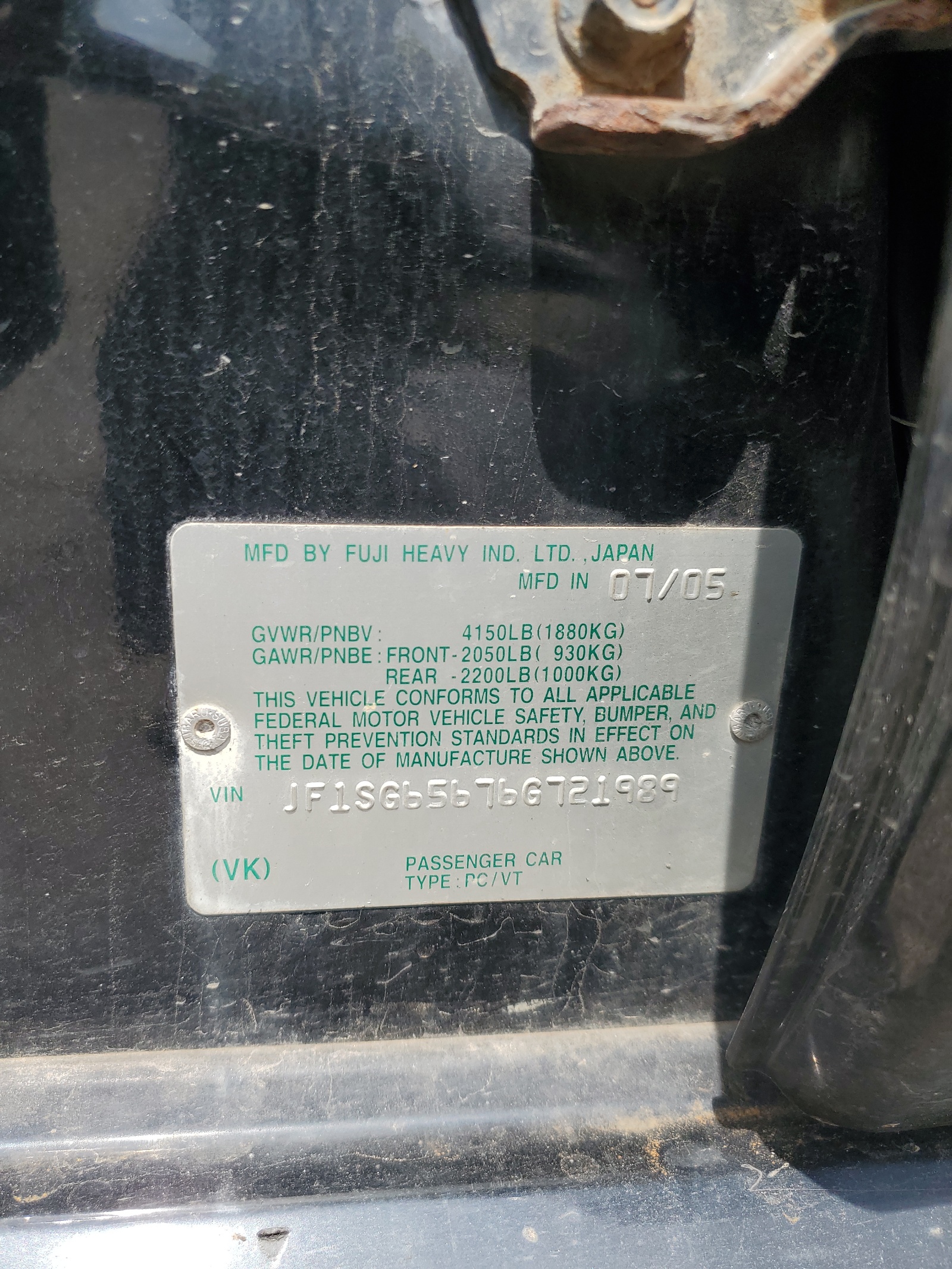 JF1SG65676G721989 2006 Subaru Forester 2.5X Premium