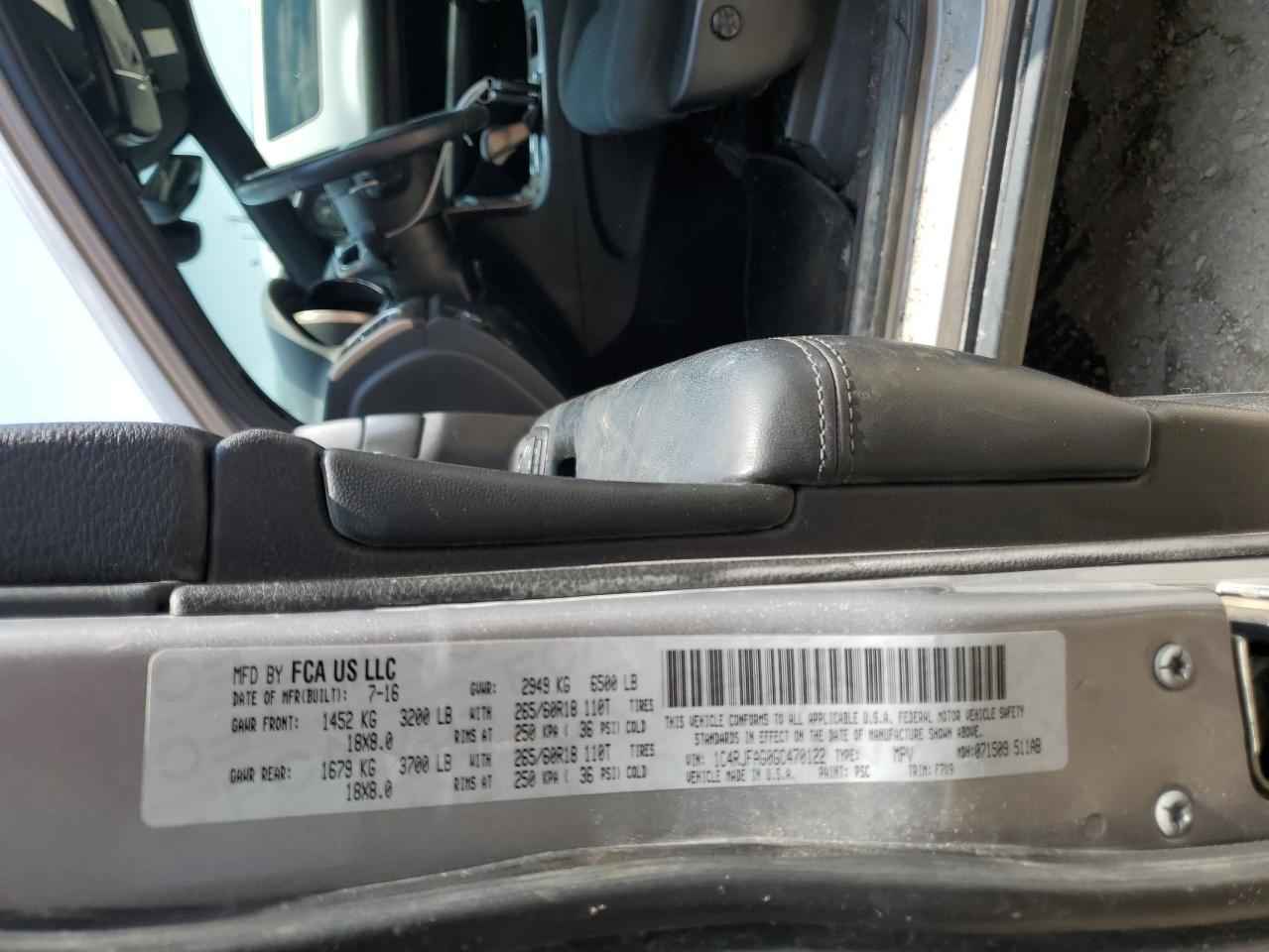 2016 Jeep Grand Cherokee Laredo VIN: 1C4RJFAG0GC470122 Lot: 63047974