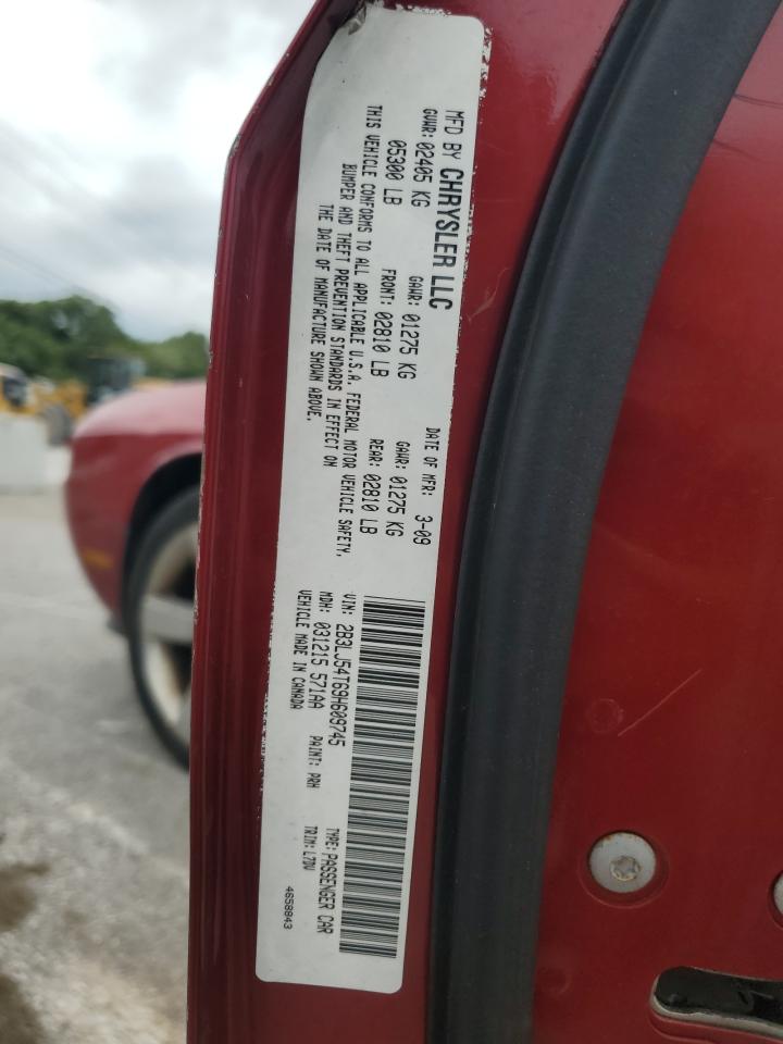 2009 Dodge Challenger R/T VIN: 2B3LJ54T69H609745 Lot: 63752004