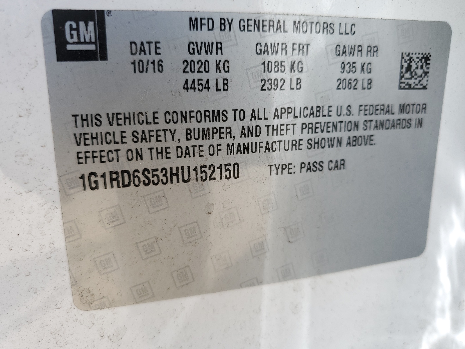 1G1RD6S53HU152150 2017 Chevrolet Volt Premier