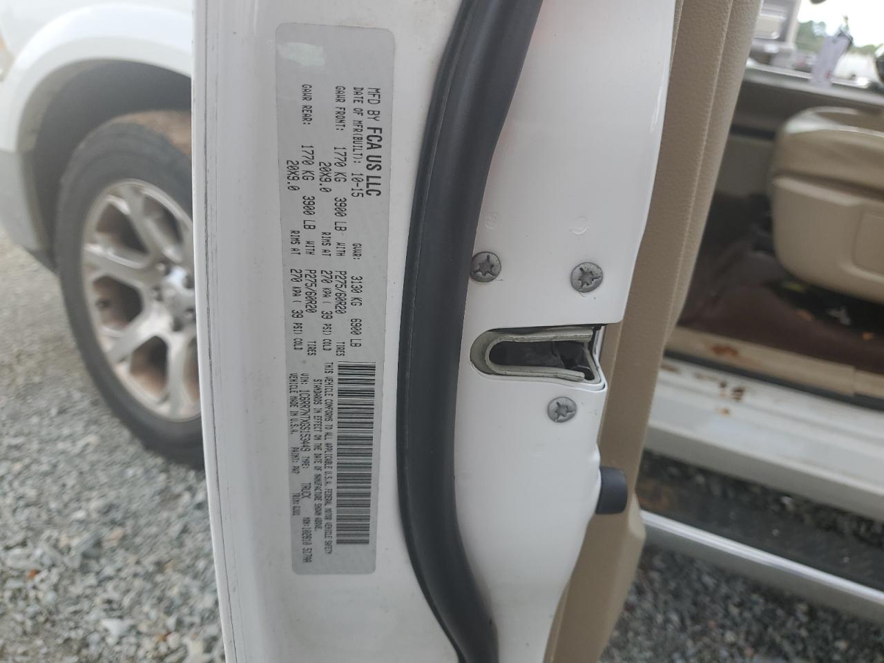 2016 Ram 1500 Laramie VIN: 1C6RR7NTXGS153449 Lot: 64692604