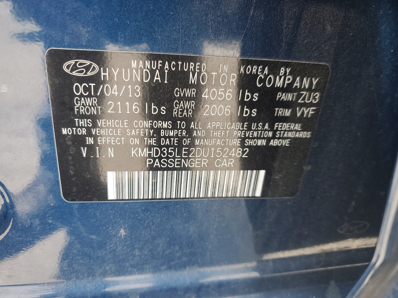 KMHD35LE2DU152482 2013 Hyundai Elantra Gt