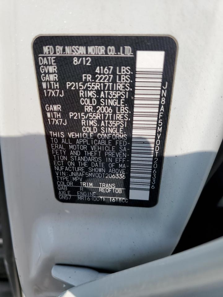 2013 Nissan Juke S VIN: JN8AF5MV0DT206336 Lot: 64492944