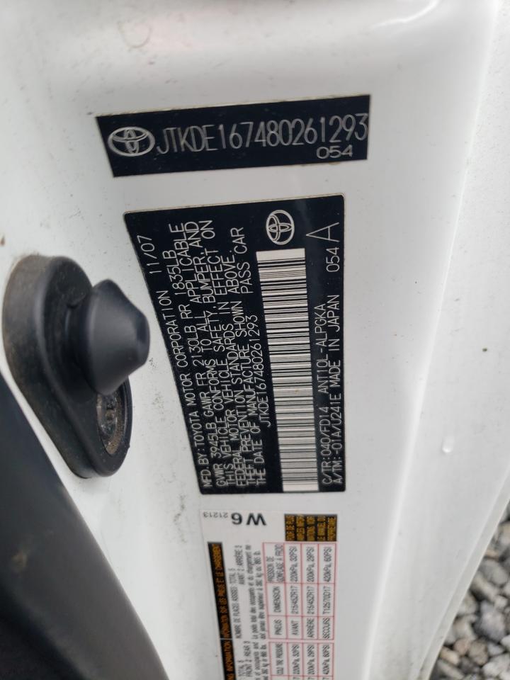 2008 Toyota Scion Tc VIN: JTKDE167480261293 Lot: 65412094