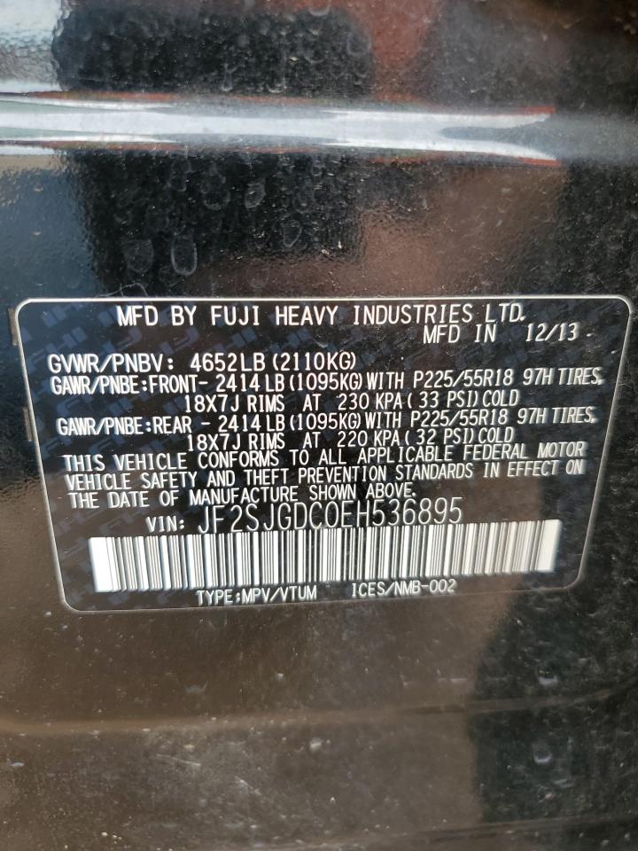 2014 Subaru Forester 2.0Xt Premium VIN: JF2SJGDC0EH536895 Lot: 62055014