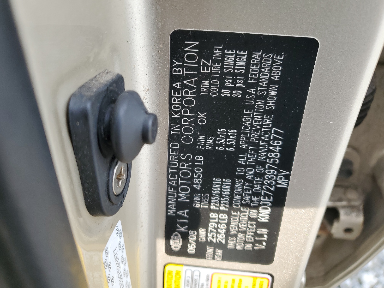 KNDJE723397584677 2009 Kia Sportage Lx