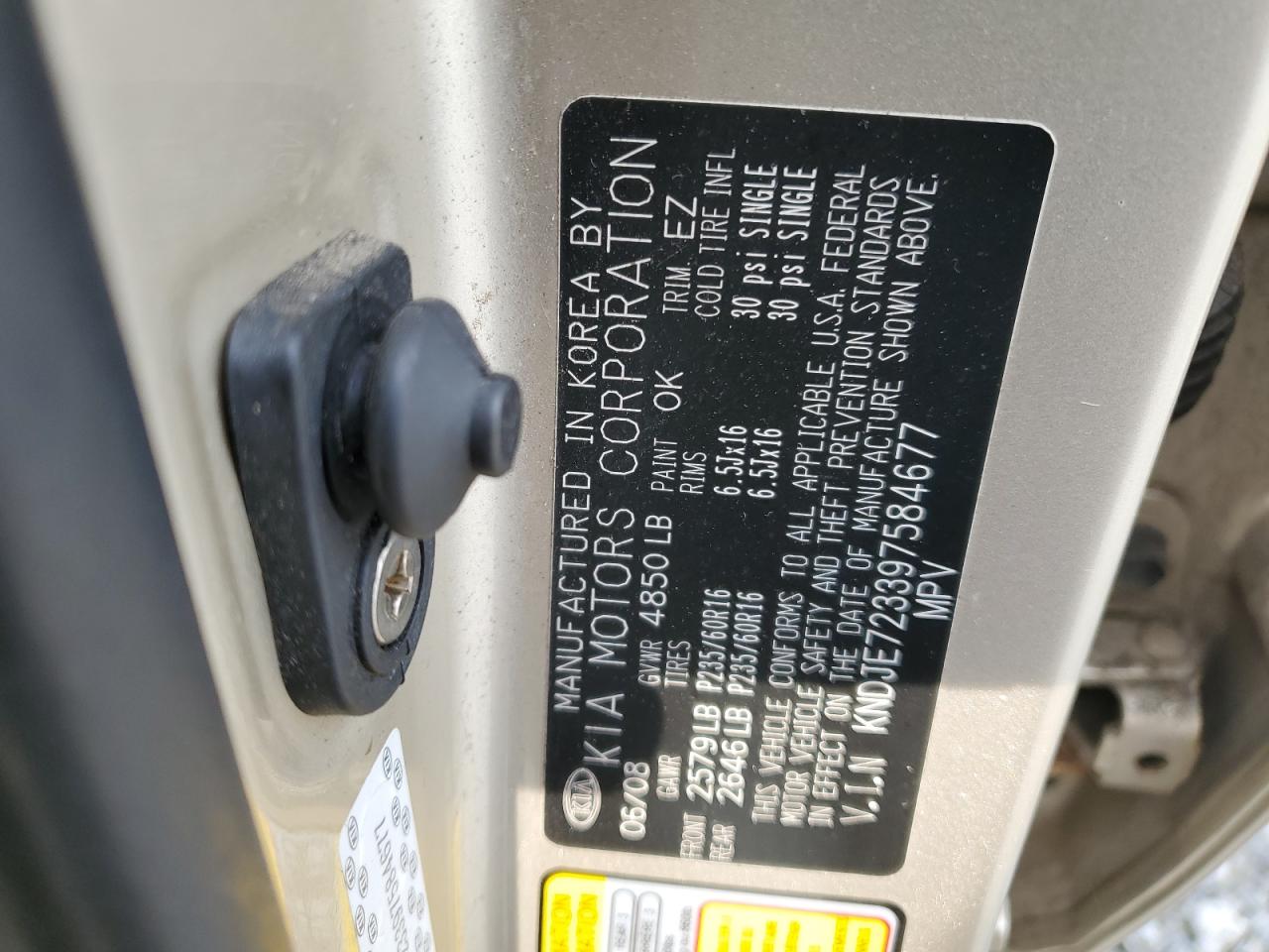 2009 Kia Sportage Lx VIN: KNDJE723397584677 Lot: 65134994