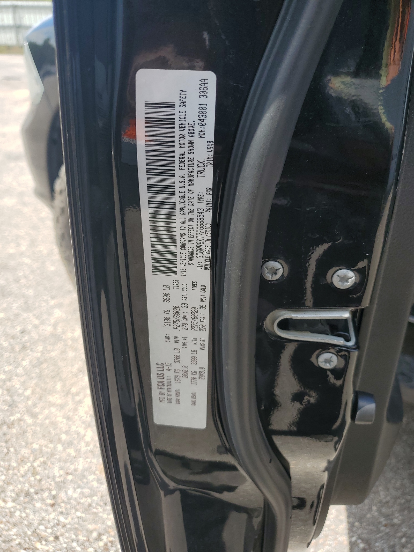 3C6RR6KT7FG668543 2015 Ram 1500 St