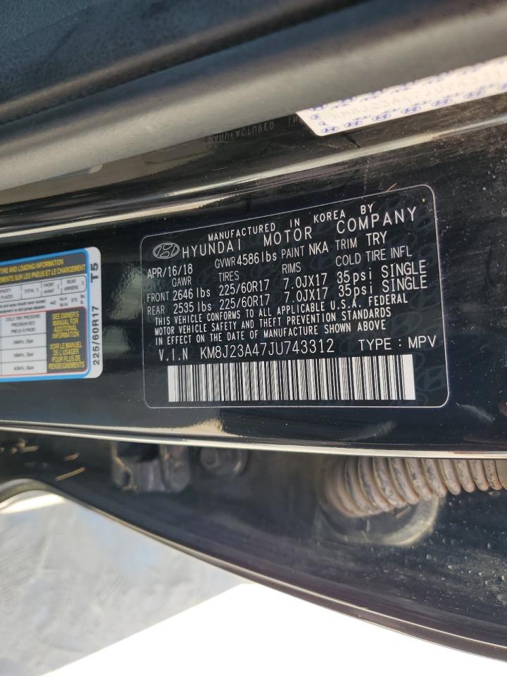 2018 Hyundai Tucson Se VIN: KM8J23A47JU743312 Lot: 65796874