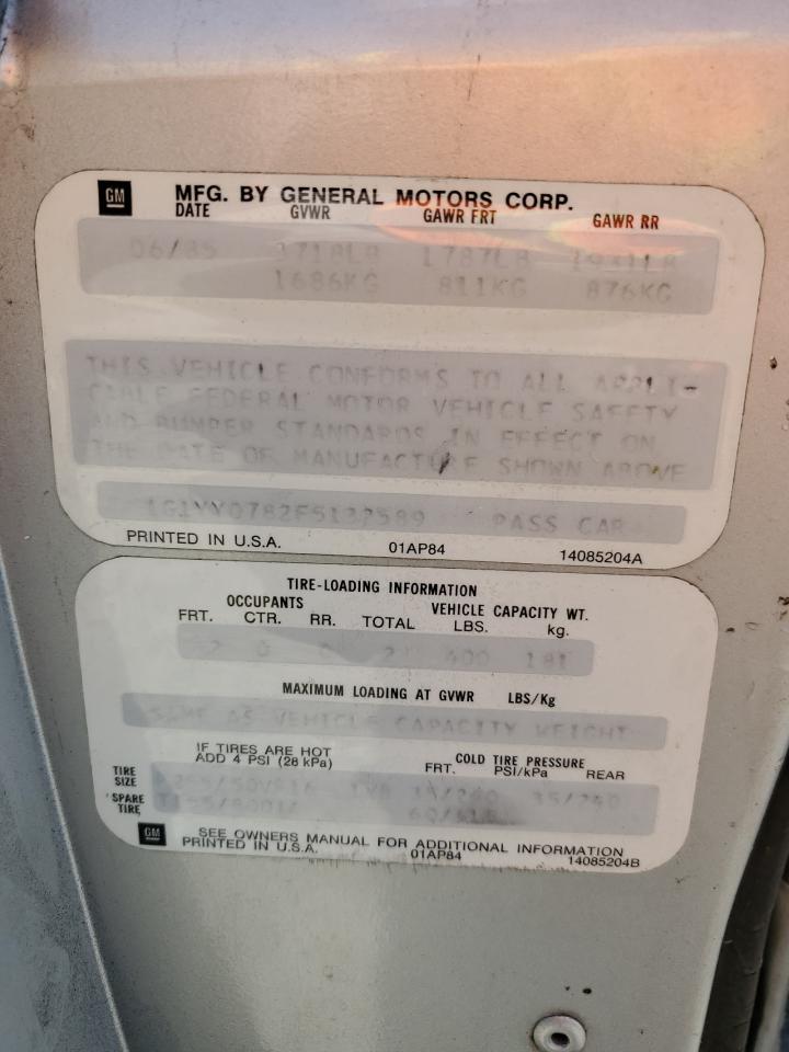 1985 Chevrolet Corvette VIN: 1G1YY0782F5132589 Lot: 62829664