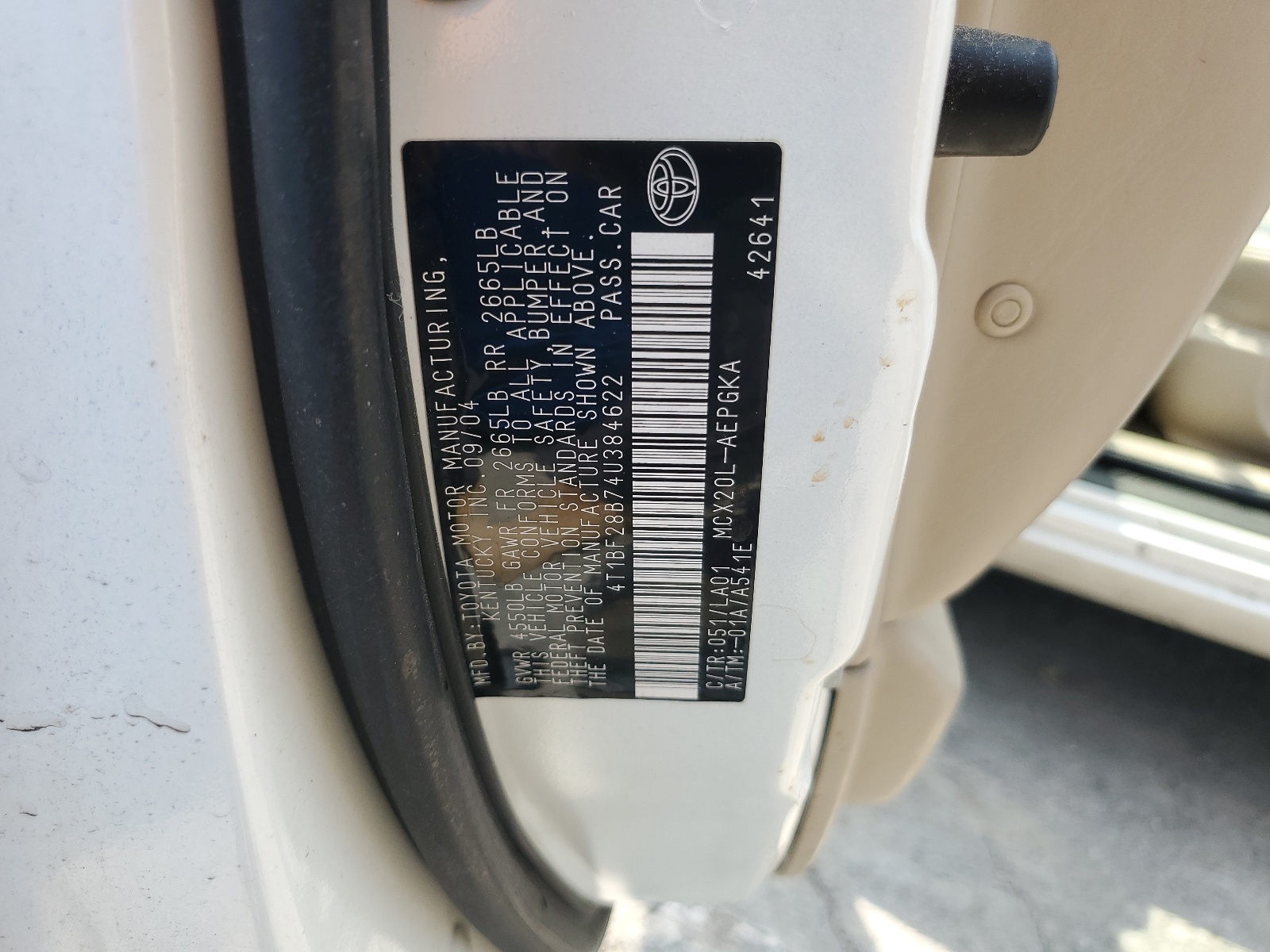 4T1BF28B74U384622 2004 Toyota Avalon Xl