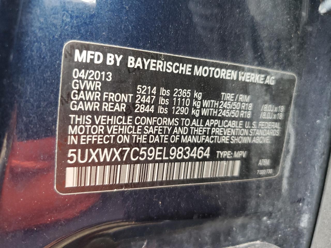 5UXWX7C59EL983464 2014 BMW X3 xDrive35I