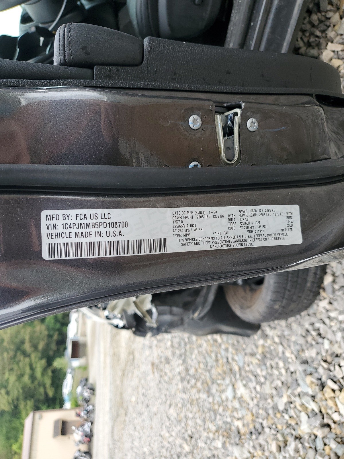 1C4PJMMB5PD108700 2023 Jeep Cherokee Altitude Lux