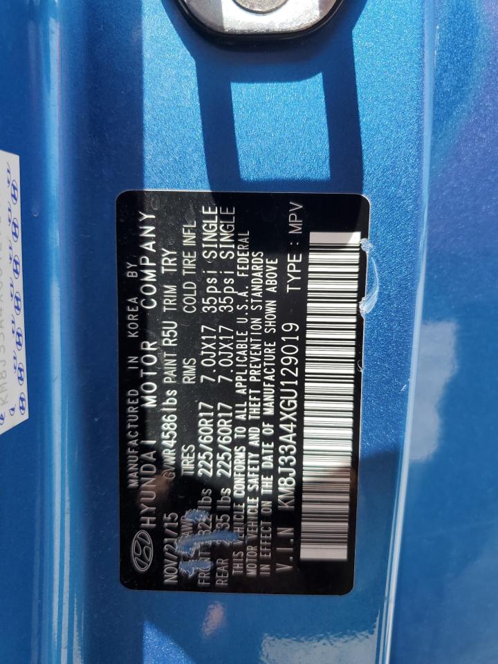 2016 Hyundai Tucson Limited VIN: KM8J33A4XGU129019 Lot: 65444854