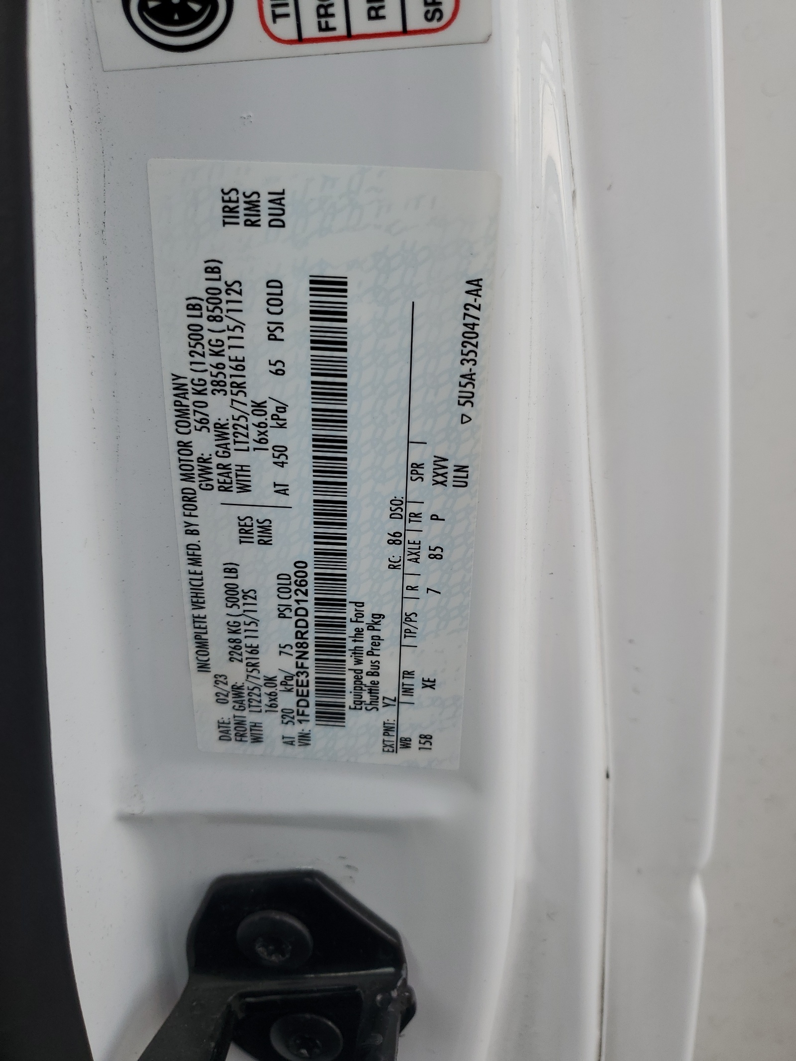 1FDEE3FN8RDD12600 2024 Ford Econoline E350 Super Duty Cutaway Van