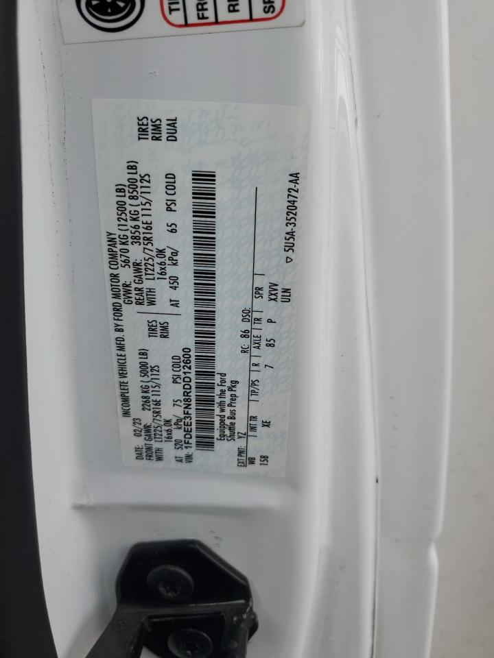 2024 Ford Econoline E350 Super Duty Cutaway Van VIN: 1FDEE3FN8RDD12600 Lot: 64349624