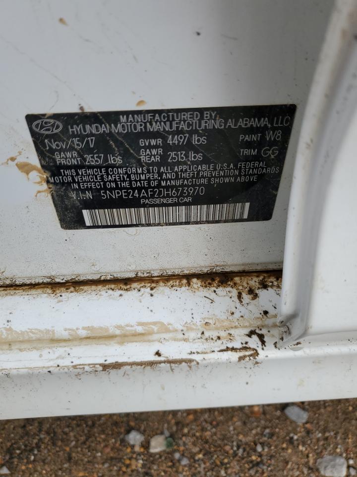 2018 Hyundai Sonata Se VIN: 5NPE24AF2JH673970 Lot: 63779494