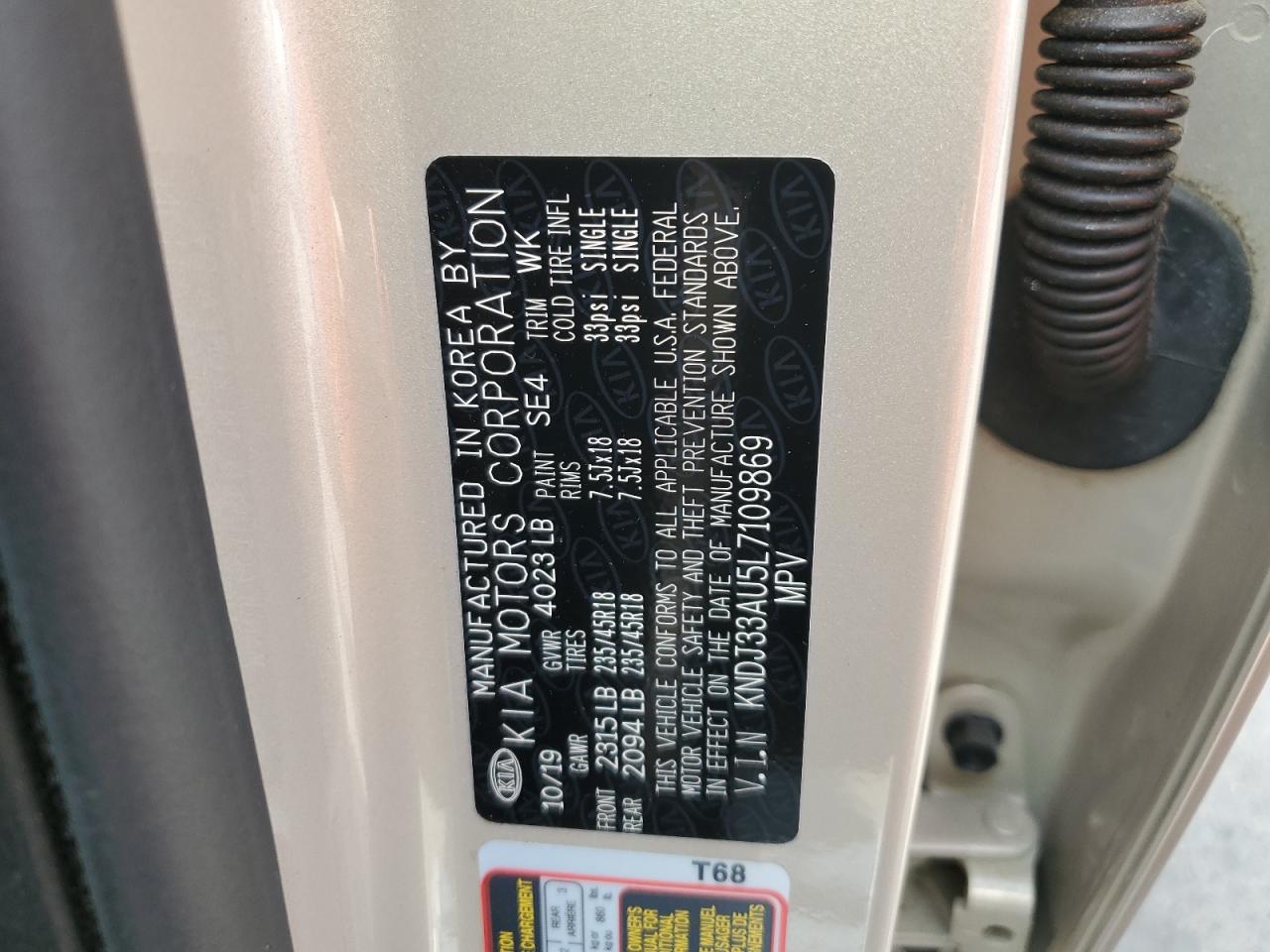 2020 Kia Soul Ex VIN: KNDJ33AU5L7109869 Lot: 64091424