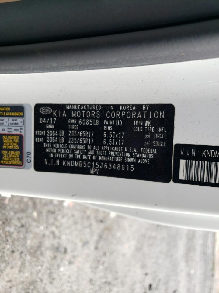 KNDMB5C15J6348615 2018 Kia Sedona Lx