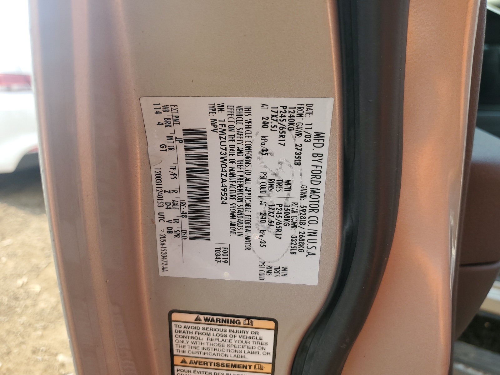 1FMZU73W04ZA49524 2004 Ford Explorer Xlt