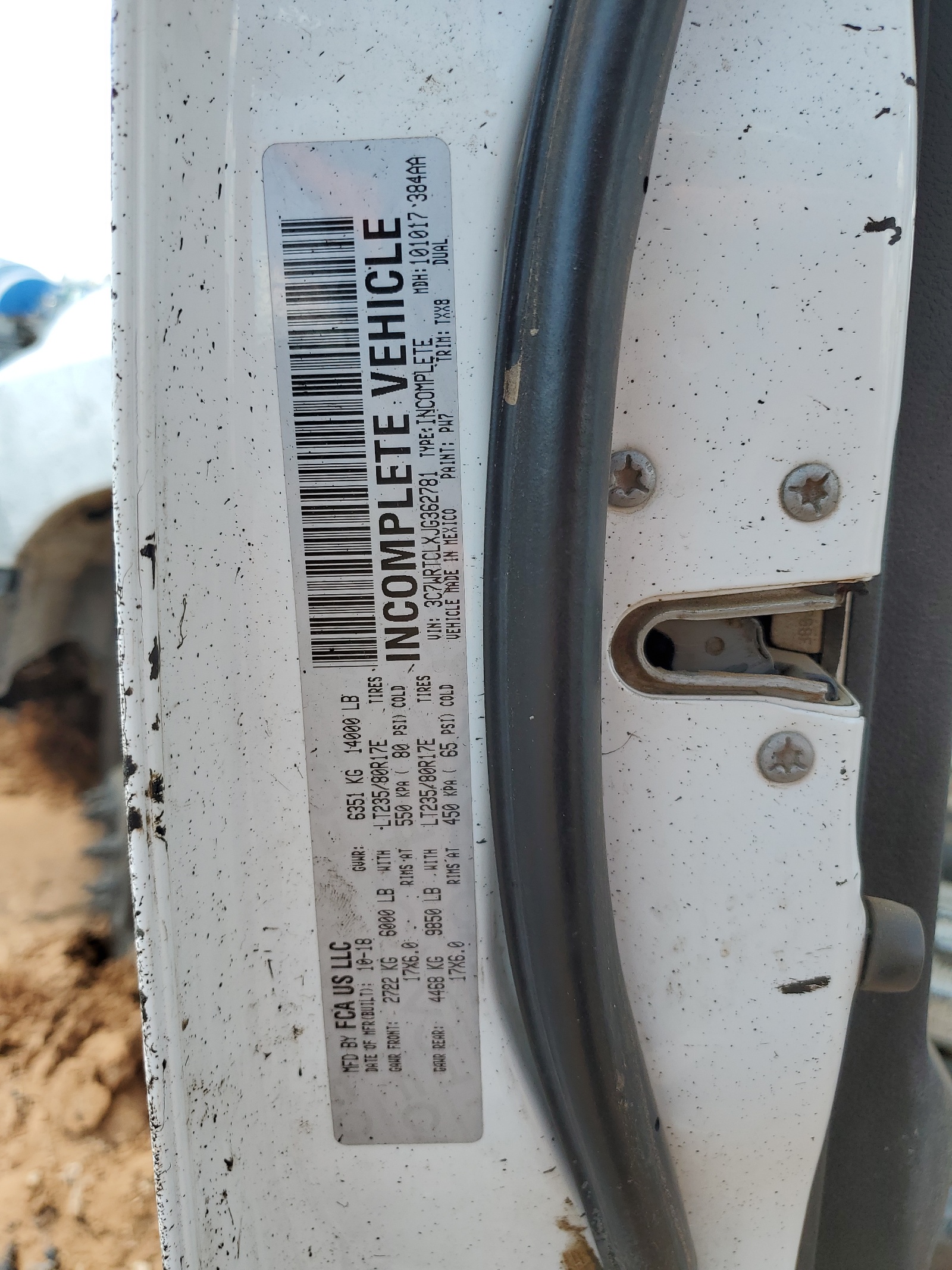 3C7WRTCLXJG362781 2018 Ram 3500