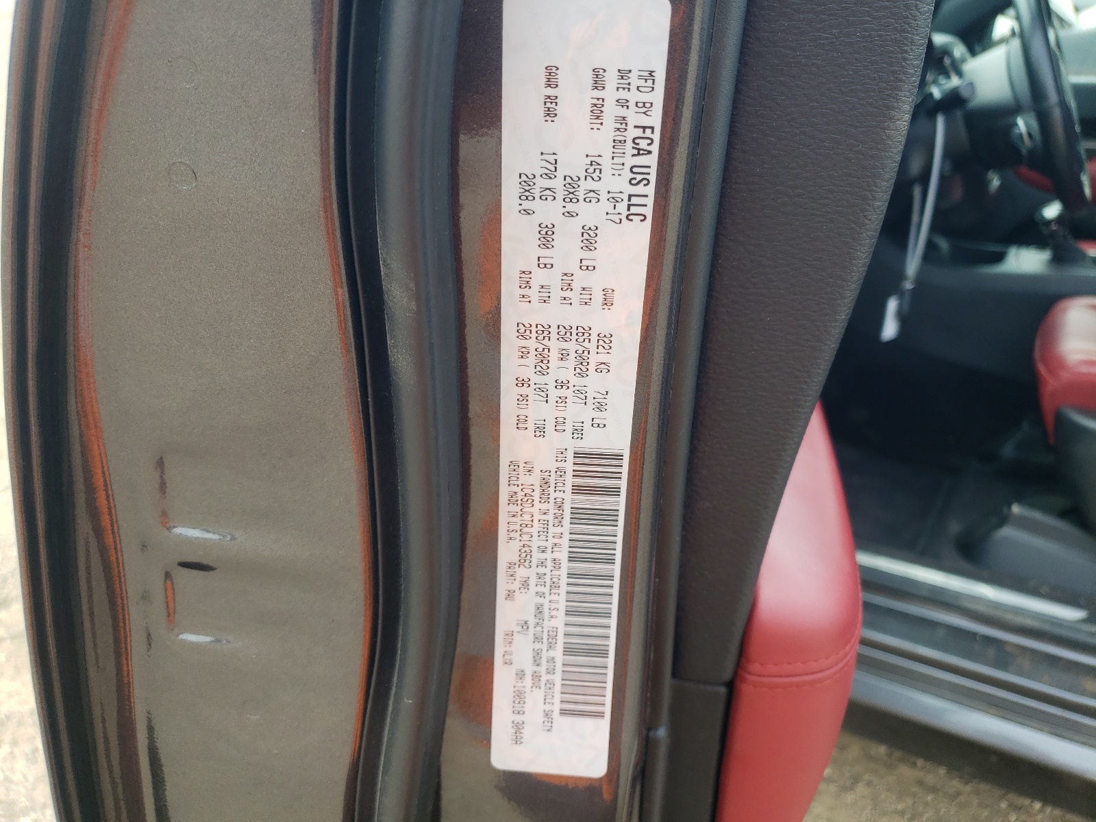 1C4SDJCT8JC143562 2018 Dodge Durango R/T