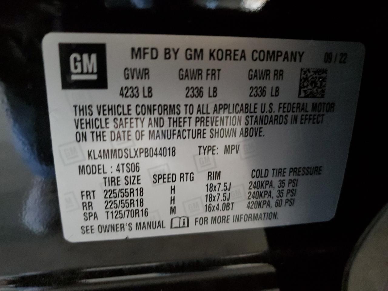 2023 Buick Encore Gx Select VIN: KL4MMDSLXPB044018 Lot: 63324924