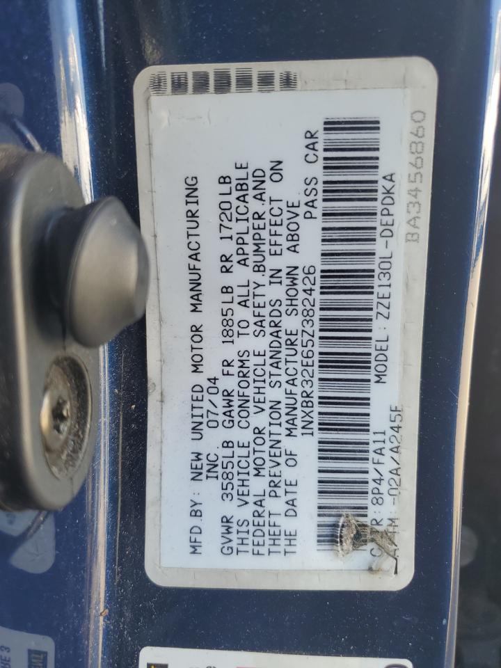 2005 Toyota Corolla Ce VIN: 1NXBR32E65Z382426 Lot: 63717694