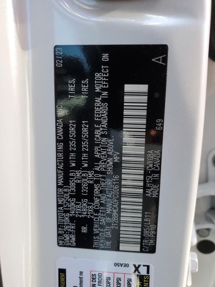 2023 Lexus Rx 350H Base VIN: 2T2BBMCA0PC006116 Lot: 61347164