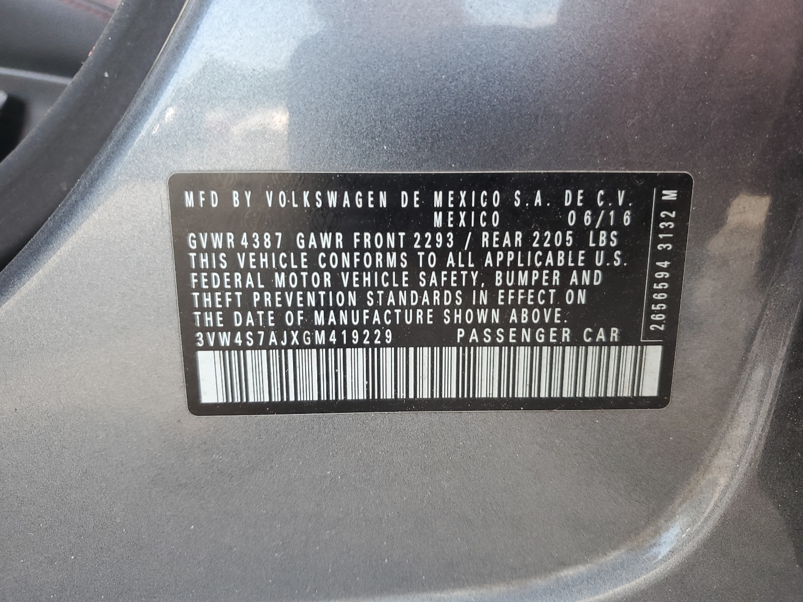 3VW4S7AJXGM419229 2016 Volkswagen Jetta Gli